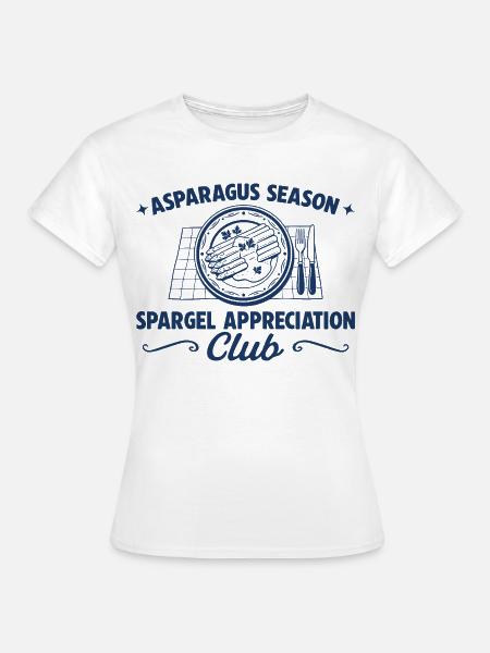 Spargel Appreciation Club – Retro Gourmet - Frauen T-Shirt - Weiß