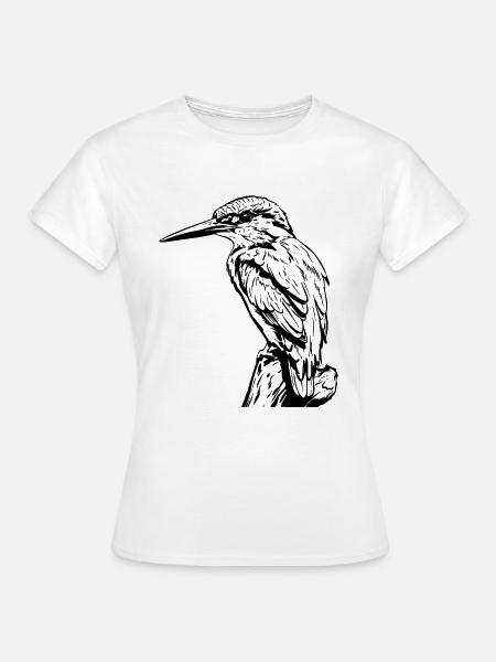 Specht / Eisvogel - Frauen T-Shirt - Weiß