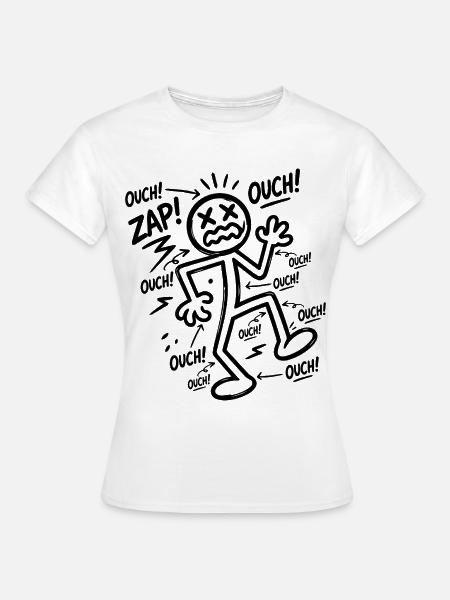 Elektroschock-Humor | Lustiges Elektriker-Geschenk - Frauen T-Shirt - Weiß