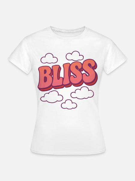 Bliss Wolken Retro Bubble - Frauen T-Shirt - Weiß