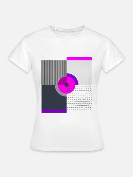 Abstract Motion Art - Modernes Grafikdesign - Frauen T-Shirt - Weiß