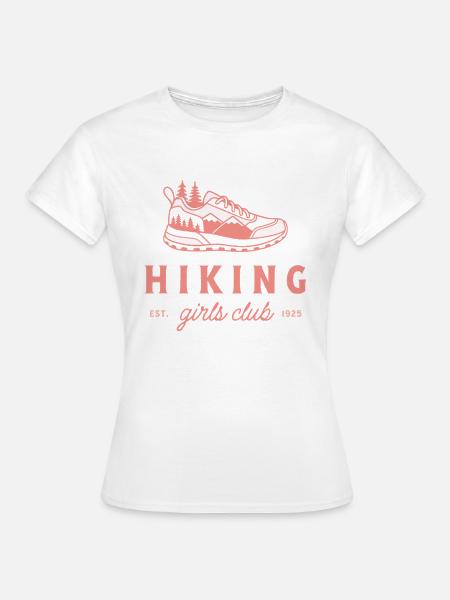 Wander-Mädchenclub-Bergausflug - Frauen T-Shirt - Weiß