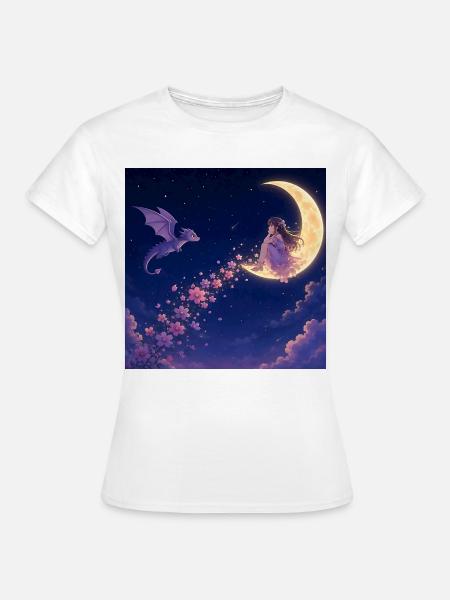 Mondlicht Drachenblüte - Frauen T-Shirt - Weiß