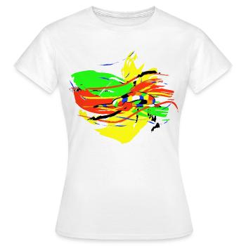 Yogapose - Kind Asana - abstrakt - Frauen T-Shirt - Weiß - Vorne - AI Model Female 172 dark (172cm)