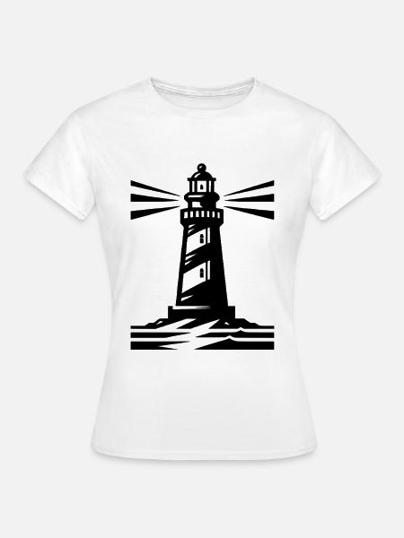 Leuchtturm - Frauen T-Shirt - Weiß