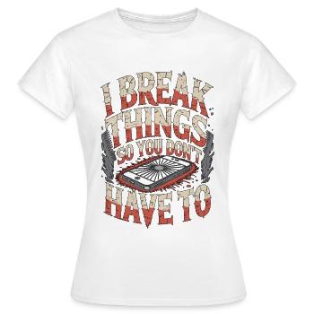 Développeur d’applications mobiles : je brise la programmation mobile - T-shirt Femme - blanc - Devant - AI Model Female 172 dark (172cm)