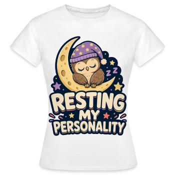 REPOSER MA PERSONNALITÉ Sieste - T-shirt Femme - blanc - Devant - AI Model Female 172 dark (172cm)