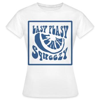 Easy Peasy Squeezy Lemon Psychedelic - Frauen T-Shirt - Weiß - Vorne - AI Model Female 172 dark (172cm)