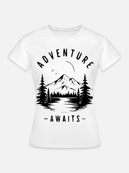 Schwarze Stille Silhouette - Frauen T-Shirt - Weiß