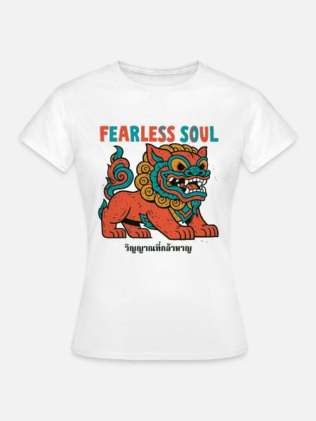 Furchtloser Löwengeist - Frauen T-Shirt - Weiß