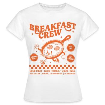 Frühstück Lustiger Brunch Kaffee Pfannkuchen Essen Speck - Frauen T-Shirt - Weiß - Vorne - AI Model Female 172 dark (172cm)