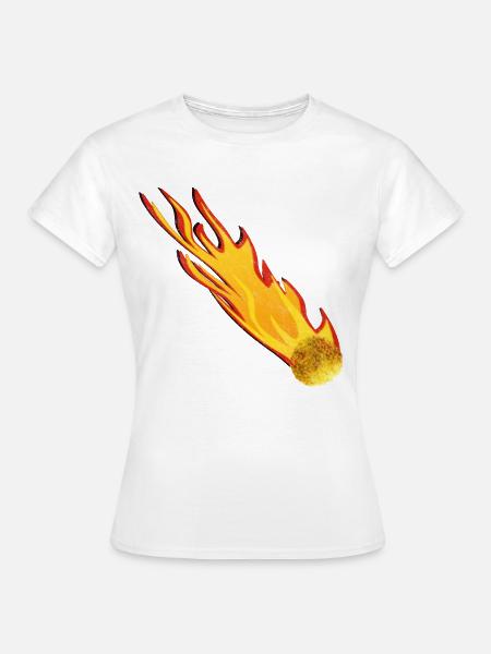 Meteroid Asteroid Sternschnuppe Feuerball - Frauen T-Shirt - Weiß