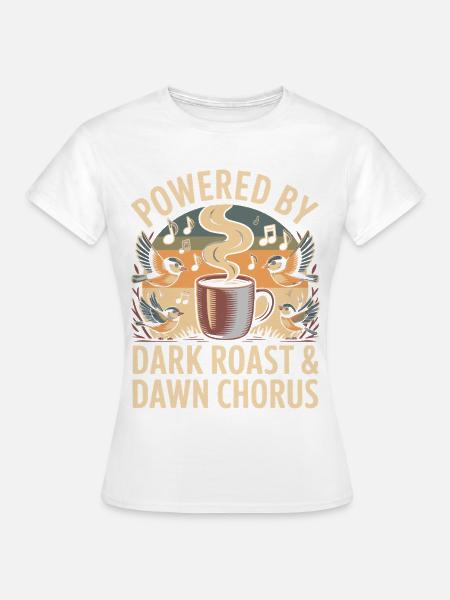 Dunkler Röst & Morgendämmerung - Frauen T-Shirt - Weiß