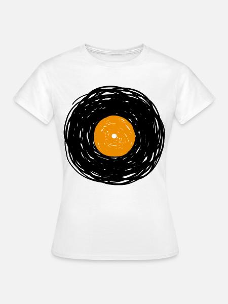 Vinylalbum-Skizze - Frauen T-Shirt - Weiß