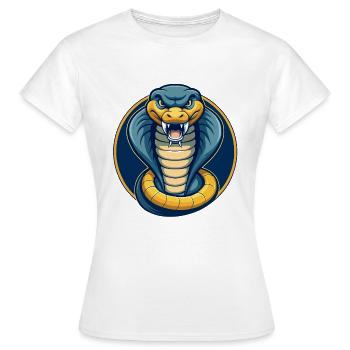 Logo clipart de personnage de personnage de dessin animé mascotte Cobra Kawaii - T-shirt Femme - blanc - Devant - AI Model Female 172 dark (172cm)