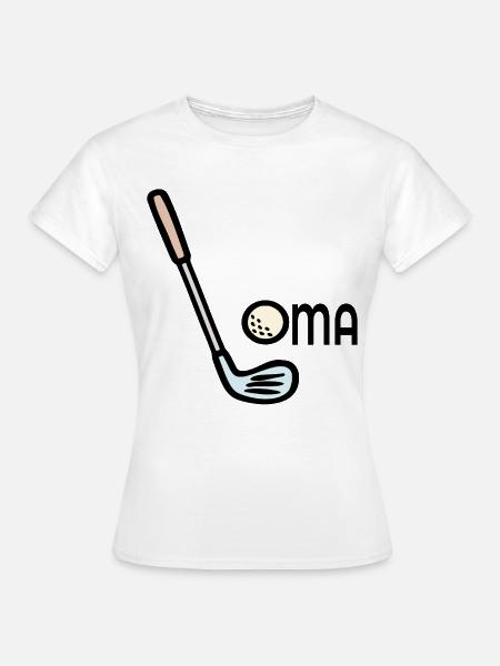 Golf Oma Golfschläger - Frauen T-Shirt - Weiß