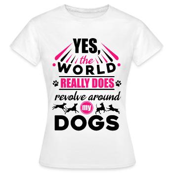 Le monde autour de mes chiens - T-shirt Femme - blanc - Devant - AI Model Female 172 dark (172cm)