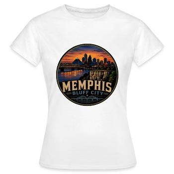 Souvenir rétro de voyage à Memphis Bluff City - T-shirt Femme - blanc - Devant - AI Model Female 172 dark (172cm)