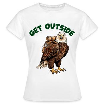 Adler Wanderlust - Frauen T-Shirt - Weiß - Vorne - AI Model Female 172 dark (172cm)