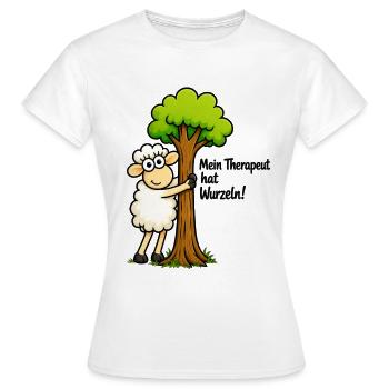 Wurzeltherapie Lamm - Frauen T-Shirt - Weiß - Vorne - AI Model Female 172 dark (172cm)