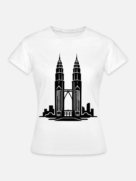 Petronas Towers Kuala Lumpur Malaysia - Frauen T-Shirt - Weiß