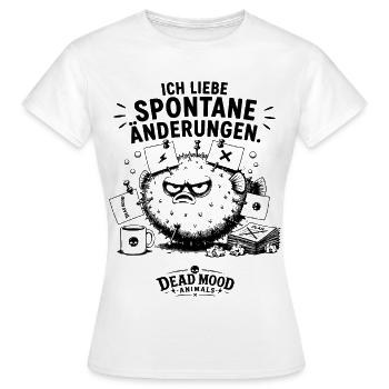 Lustiger Kugelfisch Büro Spruch | Sarkasmus - Frauen T-Shirt - Weiß - Vorne - AI Model Female 172 dark (172cm)