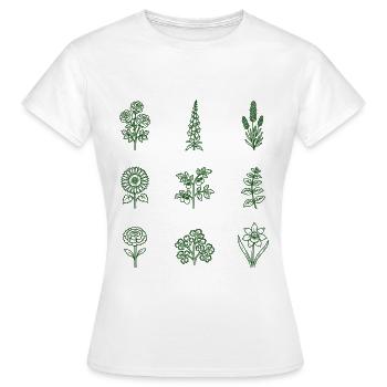 Plantes de jardin Plantes rétro Jardinier amateur - T-shirt Femme - blanc - Devant - AI Model Female 172 dark (172cm)