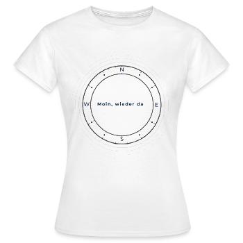 Moin Wieder Da Kompass Norddeutsch Shirt - Frauen T-Shirt - Weiß - Vorne - AI Model Female 172 dark (172cm)