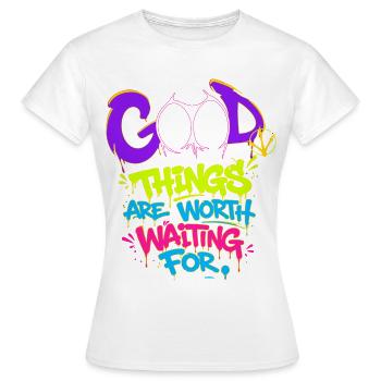 Good_hosszu - T-shirt Femme - blanc - Devant - AI Model Female 172 dark (172cm)