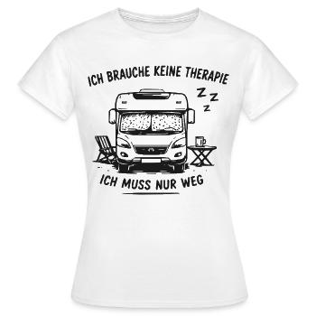 Vanlife Flucht Auszeit - Frauen T-Shirt - Weiß - Vorne - AI Model Female 172 dark (172cm)