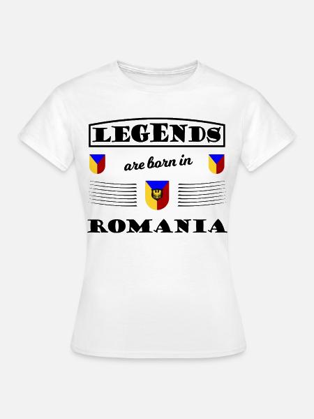 Dreifarbiges Rumänien Wappenmotiv - Frauen T-Shirt - Weiß