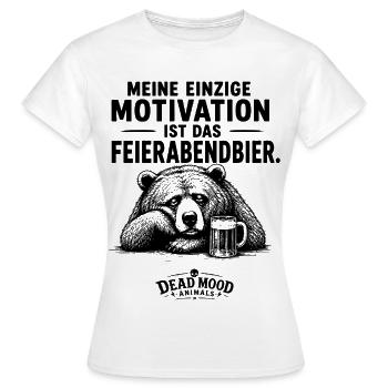 Lustiger Bär mit Bier | Humor für Bierliebhaber  - Frauen T-Shirt - Weiß - Vorne - AI Model Female 172 dark (172cm)