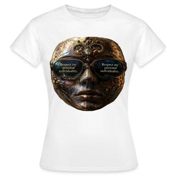 Individualité masquée dans la splendeur - T-shirt Femme - blanc - Devant - AI Model Female 172 dark (172cm)