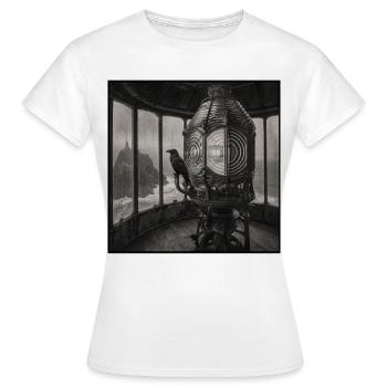 Raven Lighthouse Gothic Animal Crime Vintage - Women's T-Shirt - white - Front - AI Model Female 172 dark (172cm)