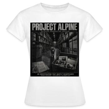 Projet Alpine Wolf Mystery Crime Animal Vintage - T-shirt Femme - blanc - Devant - AI Model Female 172 dark (172cm)