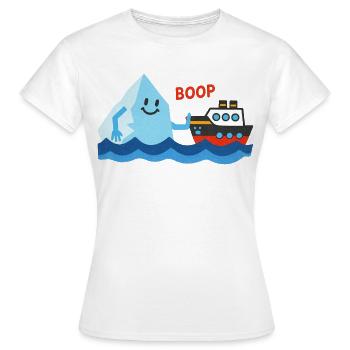 Freundlicher Eisberg stupst ein Schiff - T-shirt Femme - blanc - Devant - AI Model Female 172 dark (172cm)