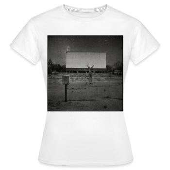 Lieux perdus Cinéma Cerf Art Noir & Blanc Art Animal - T-shirt Femme - blanc - Devant - AI Model Female 172 dark (172cm)