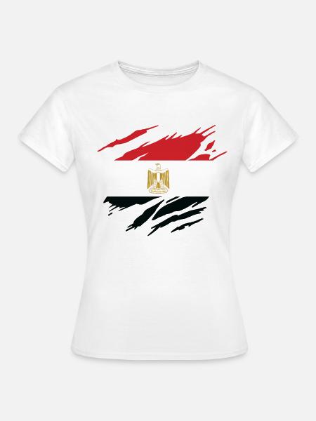 Ägyptische Flagge - Frauen T-Shirt - Weiß