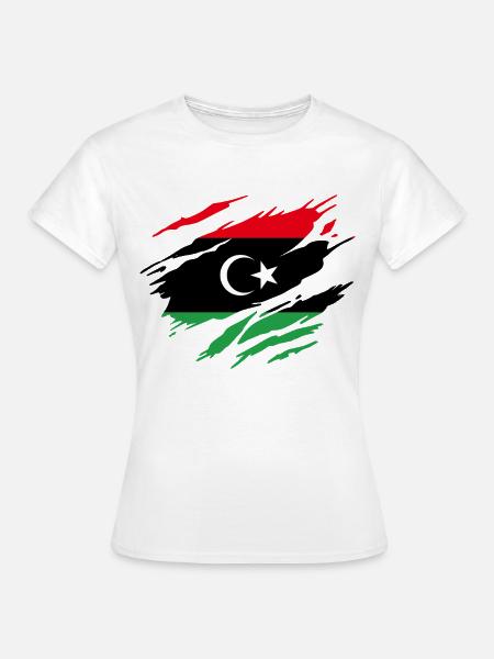 Libysche Libysche Flagge - Frauen T-Shirt - Weiß