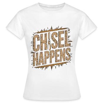 Ébéniste Ciseau Fait Meuble - T-shirt Femme - blanc - Devant - AI Model Female 172 dark (172cm)