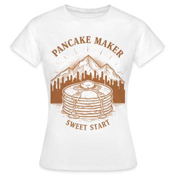 Petit-déjeuner Préparatrice de Crêpes Début Brunch Amusant - T-shirt Femme - blanc - Devant - AI Model Female 172 dark (172cm)