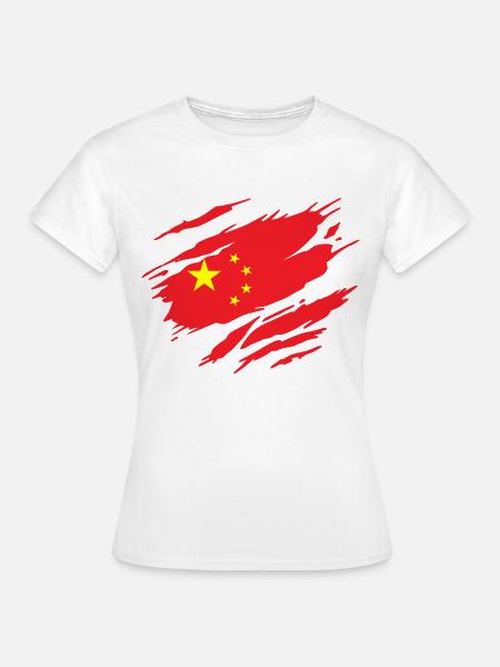 China-Chinesische Flagge - Frauen T-Shirt - Weiß