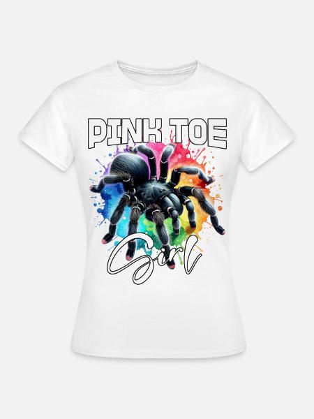 Pinkzeh Rosafuss Tarantel Mädchen - Frauen T-Shirt - Weiß