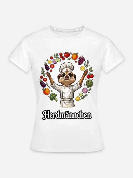 Herdmännchen Koch Gastronomie Beikoch Lustig - Frauen T-Shirt - Weiß