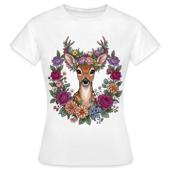 Festival folklorique des bois de cerf Remplacement des costumes traditionnels - T-shirt Femme - blanc - Devant - AI Model Female 172 dark (172cm)