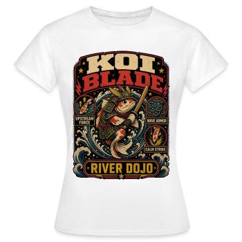 Chemise Koi Blade River Dojo - T-shirt Femme - blanc - Devant - AI Model Female 172 dark (172cm)