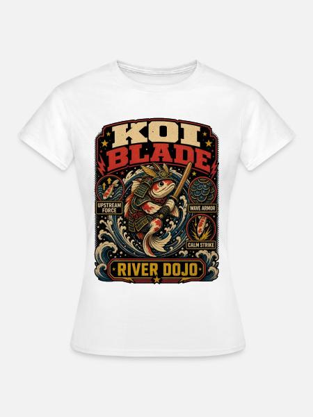 Koi Blade River Dojo Shirt - Frauen T-Shirt - Weiß