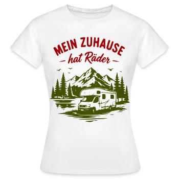 Mein Zuhause hat Räder – Vanlife - Frauen T-Shirt - Weiß - Vorne - AI Model Female 172 dark (172cm)