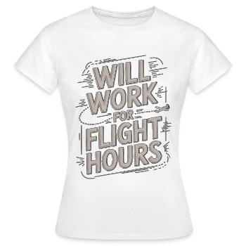 Pilote privé travaillera pour un passionné d’aviation - T-shirt Femme - blanc - Devant - AI Model Female 172 dark (172cm)
