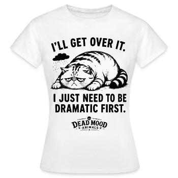 Mème du chat drôle | Probabilités sarcastiques | Cadeau Amoureux des chats - T-shirt Femme - blanc - Devant - AI Model Female 172 dark (172cm)